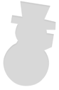 snowman gray sticker